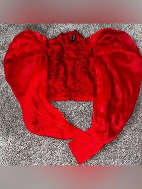 AKIRA Red lace blouse